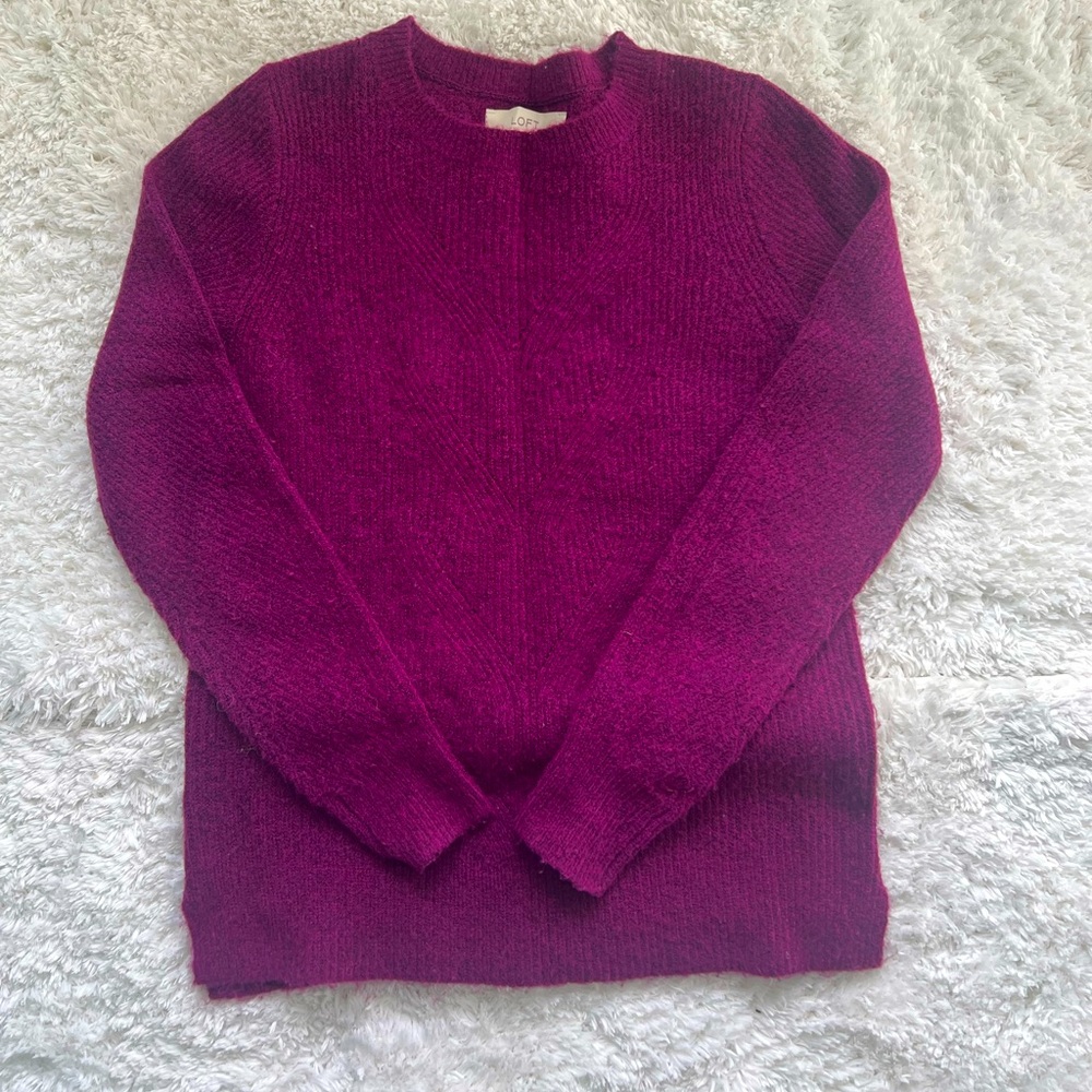 Women’s small Loft sweater. Like a pink/purple color.  Great condition - Picture 2 of 10